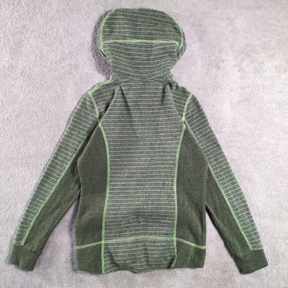 Kuhl Jacket Womens XS Green Full Zip Chianti Fleece Wool Blend Hooded - Picture 2 of 11